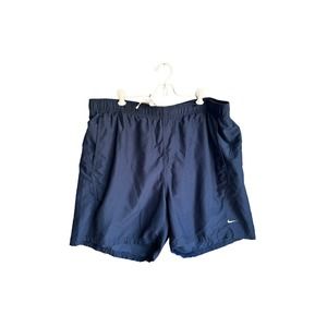 Nike Mens Swim Shorts Lined Elastic Waist Pull-On Athletic Fit Navy Blue Size XL